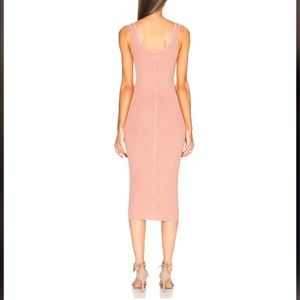 Enza Costa RIB TANK DRESS IN ROSE PETAL